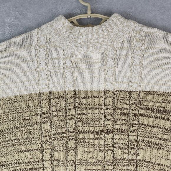 Bare Fox Urban Gear Sweater Mens XL Grandpacore Knit Soft Acrylic Brown - Picture 3 of 6